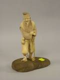 Japanese Carved Ivory Figure of a Peasant