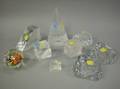 Nine Assorted Art Glass Paperweights and Table Ornaments