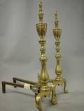 Pair of Federalstyle Brass Andirons