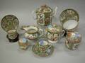 Thirteen Pieces of Chinese Export Porcelain Rose Medallion Tableware