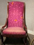 Victorian Walnut and Upholstered Rocker