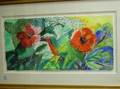 Framed Watercolor of a Hibiscus
