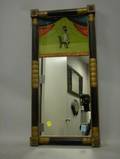 Federal Gilt Ebonized and ReversePainted Mirror