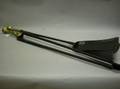 Pair of Federal Brass and Iron Hearth Tongs and Shovel
