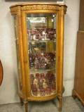 Louis XVI Style Giltwood and Curved Glass Vitrine