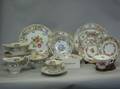Assembled German and Japanese Gilt Floral Decorated Porcelain Dinner Service