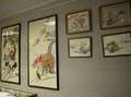 Six Framed Asian Silk Embroidered Scenic Panels