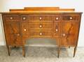Massachusetts Federal Mahogany and Mahogany Veneer Inlaid Sideboard