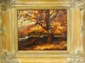Framed Oil of a Fall Oak