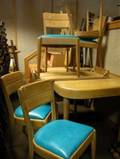 Heywood Wakefield Modern Dining Table and Six Chairs