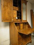 Early Georgianstyle Inlaid Walnut Mirrored SecretaryBookcase