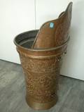 Embossed Brass Kindling Bucket