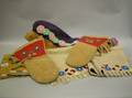 Four Native American Beaded Cloth and Leather Clothing Items