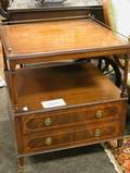 Pair of Frederick Tibbenham Ltd Georgianstyle Mahogany Inlaid End Tables