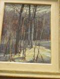 Framed Oil Early Snow