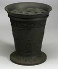 Large Wedgwood Black Basalt Potpourri Vase and Cover
