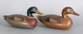 Pair of R Madison Mitchell mallard duck decoys ca 1948