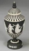 Wedgwood Black Jasper Dip Vase and Cover