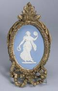 Wedgwood Solid Light Blue Jasper Oval Plaque