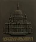 Modern Wedgwood Black Basalt Plaque of St Pauls Cathedral