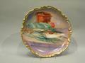 Limoges Handpainted Mackerel Decorated Porcelain Charger