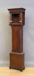 English oak tall case clock case