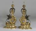Gilt Bronze and Patinated Metal Louis XVIstyle Chenet