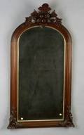 Victorian Carved Walnut Hall Mirror