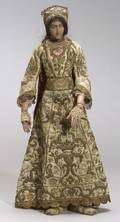 Wooden Articulated Artists Lay Figure of a Lady in Elizabethan Dress