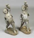Pair of Lead Garden Figures of Cupid