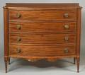 American Federal Mahogany Bowfronted Chest of Drawers