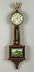 Federalstyle Mahogany Banjo Timepiece