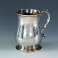 Boston Massachusetts childs silver cann ca 1750
