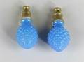 Pair of Bristol Blue Glass Finials