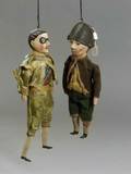 Two Continental Polychrome Wood Puppets