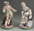 Pair of Bisque Porcelain Figures of a Lady and Gentleman