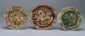 Three Staffordshire Lead Glazed Creamware Plates