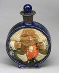 Doulton Lambeth Stoneware Pilgrim Flask with Stopper