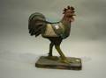 Polychrome Painted Carved Wood Rooster
