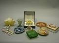 Thirteen Assorted Ceramic and Glass Decorative Objects