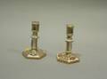 Pair of European Porcelain Candlesticks