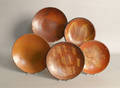 Five redware plates