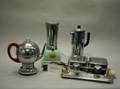 Six Art Deco and Modern Design Chrome Domestic Items