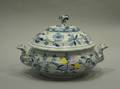 Dresden Blue Onion Type Porcelain Serving Tureen