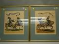 Pair of Framed Colored Renaissance Scene Prints