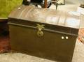 Patinated Tin Dometop Storage Trunk
