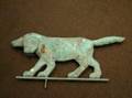 Patinated Molded Copper Setter Dog Weather Vane