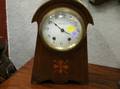 Berry  Whitmore Co Regencystyle Inlaid Mahogany Mantel Clock