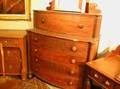 Classical Mahogany Bowfront Mirrored Chest of Drawers