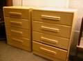 Pair of Heywood Wakefield Modern Bleached Chests of Drawers